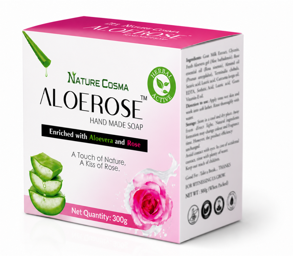 Aloe-Rose Soap (Pack of 4)