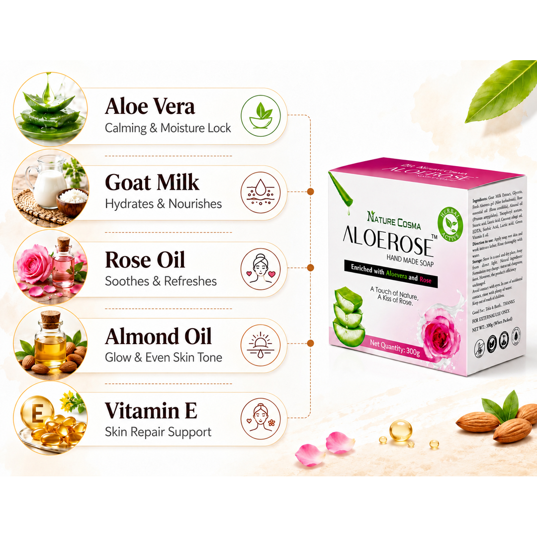 Aloe-Rose Soap (Pack of 4) - Image 2